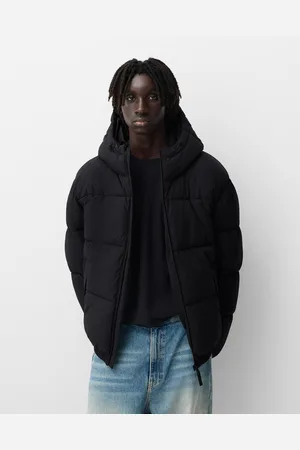 Bershka Cazadora Puffy Capucha Hombre L