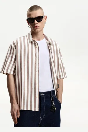 Bershka Camisa Manga Corta Relax Hombre Xl
