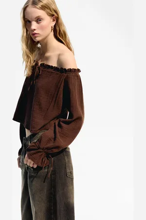 Bershka Blusa Off-Shoulder Lazada Mujer M