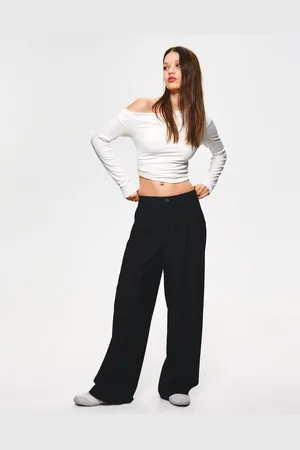 Bershka Pantalón Baggy Low Rise Mujer 36