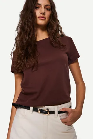 Bershka Cinturón Fino Grabado Animal Mujer 75