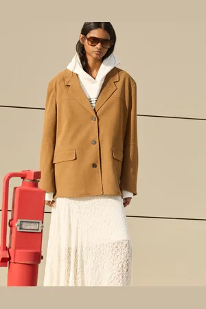 Bershka Blazer Efecto Ante Mujer S