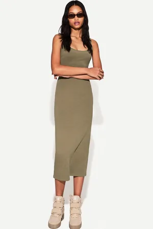 Bershka Vestido Midi Tirantes Mujer L