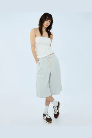 Bershka Bermuda Jort Felpa Volumen Mujer S