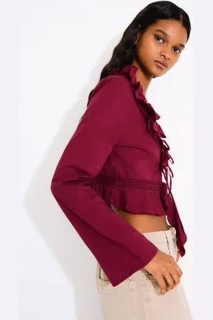 Bershka Blusa Volantes Lazada Mujer L