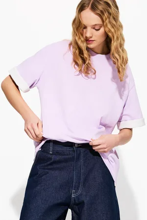 Bershka Camiseta Manga Corta Oversize Heavy Cotton Mujer L