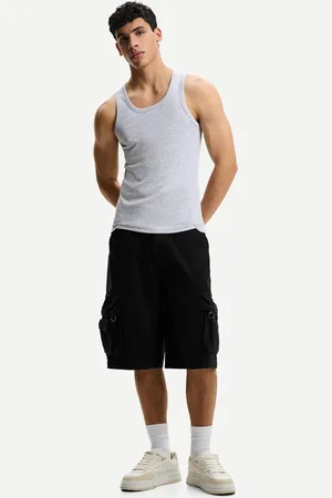Bershka Bermuda Baggy Cargo Hombre 42