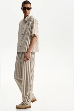 Bershka Pantalón Baggy Jogger Textura Hombre Xl