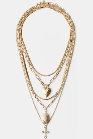 Bershka Pack 5 Collares Cruz Mujer