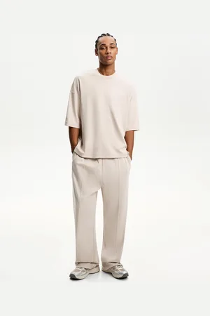 Bershka Pantalón Wide Leg Hombre L