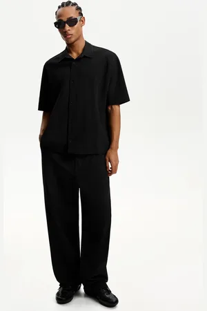 Bershka Pantalón Baggy Jogger Plisado Hombre L