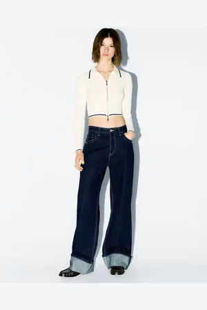 Bershka Chaqueta Cremallera Cuello Polo Trenzado Mujer M