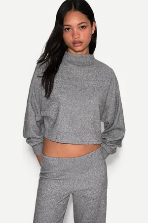 Bershka Jersey Cuello Perkins Rib Soft Touch Mujer Xs