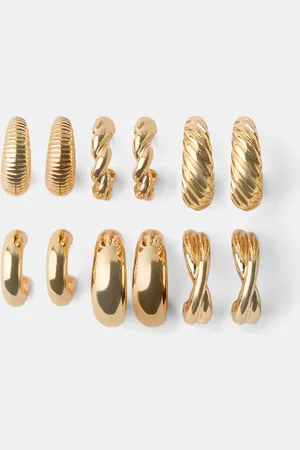 Bershka Pack 9 Pendientes Aros Mujer