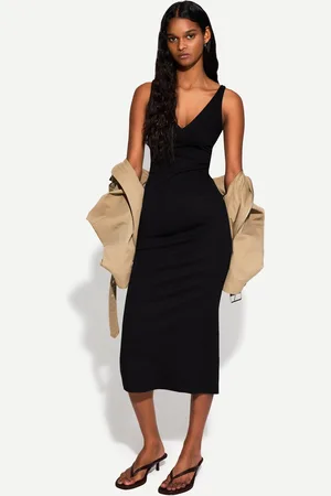 Bershka Vestido Midi Tirantes Mujer S