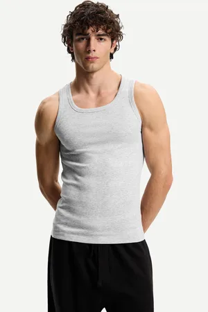 Bershka Camiseta Tirantes Rib Hombre S
