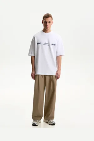 Bershka Pantalón Super Baggy Popelín Hombre 38