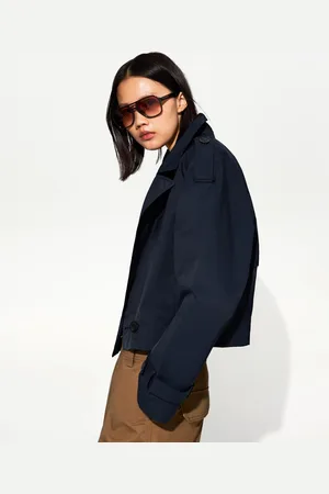 Bershka Cazadora Trench Corta Mujer S
