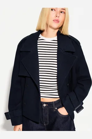 Bershka Cazadora Trench Corto Soft Mujer M