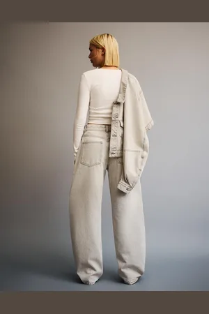 Bershka Jeans Wide Leg Barrel Mujer 36