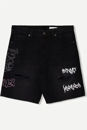 Bershka Bermuda Denim Print Hombre 44