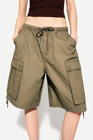 Bershka Bermuda Cargo Mujer S