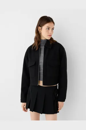 Bershka Cazadora Cropped Soft Mujer Xl