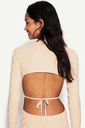 Bershka Vestido Mini Estructura Cuadros Mujer L
