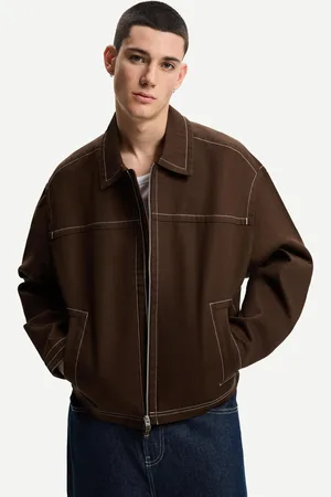Bershka Cazadora Contraste Hombre Xl