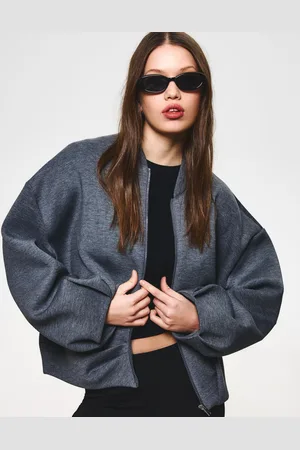 Bershka Chaqueta Efecto Neopreno Mujer S