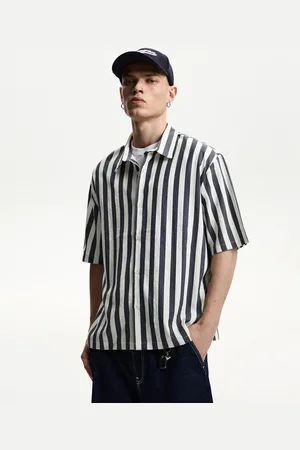 Bershka Camisa Manga Corta Relax Hombre Xs