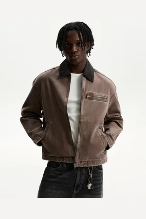 Bershka Cazadora Cuello Contraste Hombre M