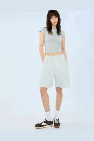 Bershka Bermuda Felpa Bordado Mujer 10-12