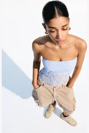 Bershka Body Bandeau Blonda Mujer Xs