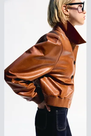 Bershka Cazadora Piel Mujer Xs