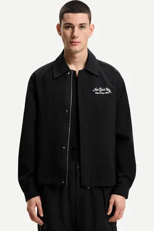 Bershka Cazadora Seersucker Hombre M
