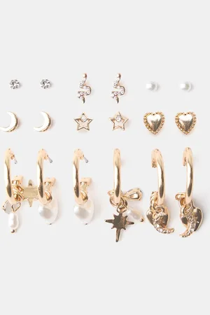Bershka Pack 9 Pendientes Mujer