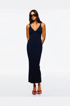Bershka Vestido Midi Tirantes Calados Mujer M