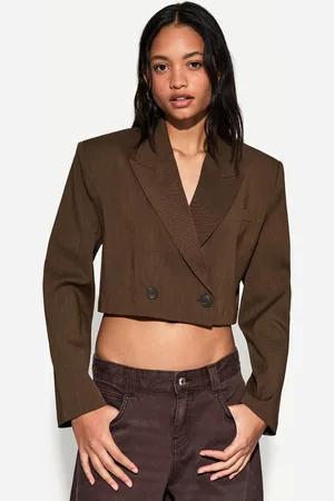 Bershka Blazer Boxy Doble Botonadura Mujer Xs