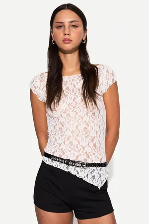 Bershka Cinturón Fino Abalorios Mujer 85