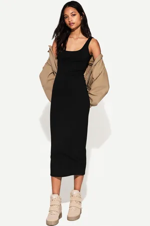 Bershka Vestido Midi Tirantes Mujer Xs