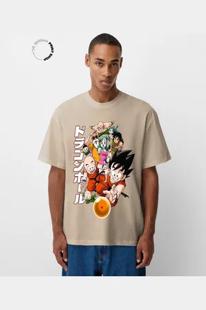 Bershka Camiseta Dragon Ball Manga Corta Hombre Xs
