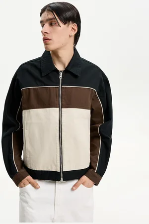 Bershka Cazadora Denim Cremallera Hombre L