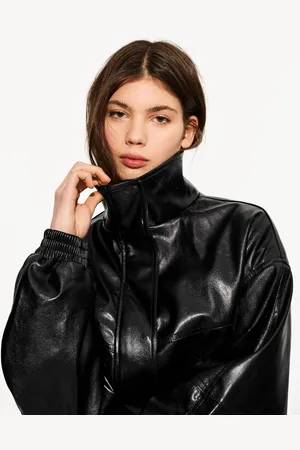 Bershka Cazadora Oversize Efecto Piel Mujer L
