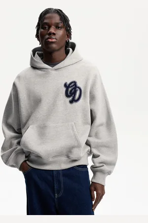 Bershka Sudadera Boxy Capucha Print Hombre S
