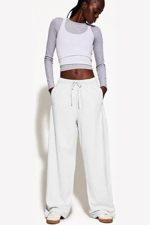 Bershka Pantalón Felpa Costuras Laterales Mujer Xl