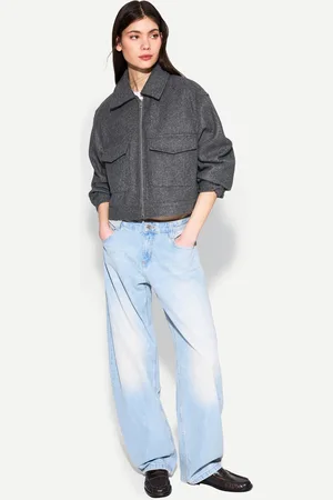 Bershka Cazadora Cropped Soft Mujer Xl