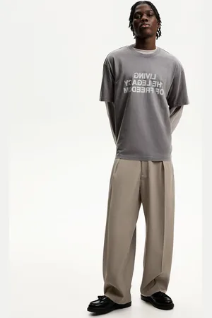 Bershka Pantalón Tailoring Super Baggy Hombre 38