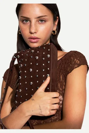Bershka Bolso Efecto Ante Tachas Mujer