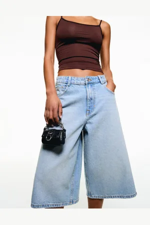 Bershka Bermuda Jort Denim Baggy Mujer 38